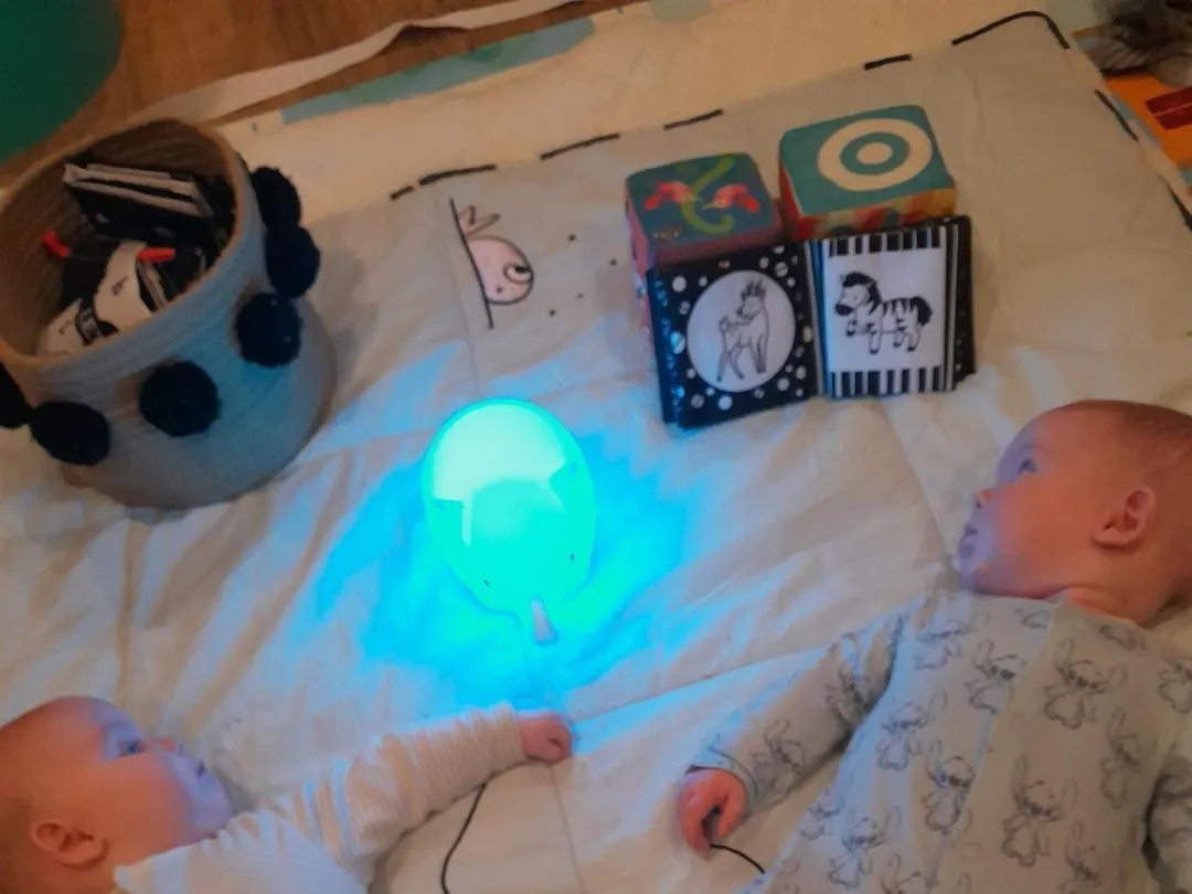 Baby exploring soft play resources in the baby room at Ready Steady Go Childcare Worle